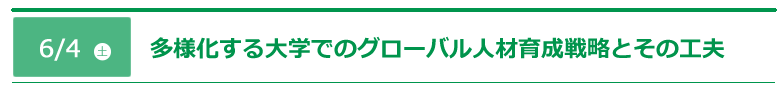 多様化する大学でのグローバル人材育成戦略とその工夫